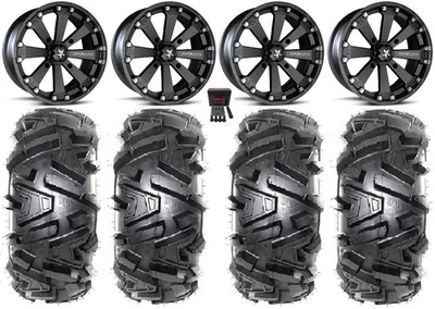 MSA Black Kore 14" ATV Wheels 26" Moto MTC Tires Arctic Cat TBX TRV MudPro - Image 1 of 4