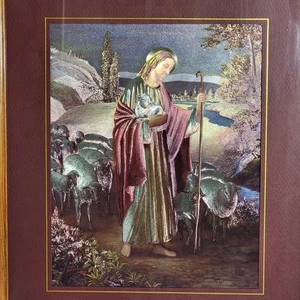 Jesus The Good Shepherd Framed Holographic Print by Han Jin 1999 - Picture 1 of 8