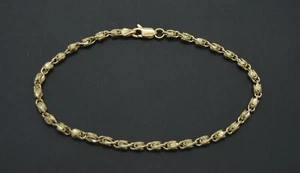 Real 10k Yellow Gold 3mm Turkish Rope Chain Bracelet and Anklet - Picture 1 of 9