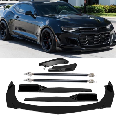 For Chevrolet Camaro Front Rear Bumper Lip Spoiler Splitter Body Kit Side Skirt Foto 1 de 4