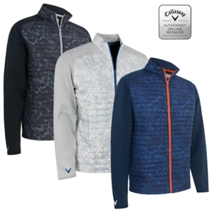 Callaway Golf Mens 2022 Abstract Camo Printed Mixed Media Full Zip Jacket BOX 10 - Picture 1 of 4