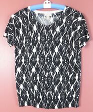 SC000932- ANN TAYLOR LOFT Women's Thin Light 100% Cotton Cardigan Sweater Geo L