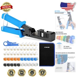 Speed Termination Tool Kit for VCE Keystone Jacks - 20 -Listed Jacks Included - Afbeelding 1 van 10