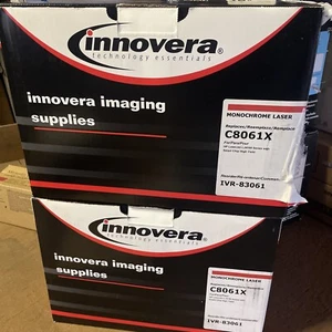 (2) Innovera Remanufactured C8061X  61X Laser Toner, 10000 Yield, Black IVR83061 - Picture 1 of 3