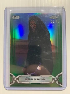 2019 Star Wars Chrome Legacy Mission Of The Sith Green Refractor /50 - Picture 1 of 2