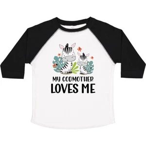 Inktastic Zebra My Godmother Loves Me Toddler T-Shirt Godchild Idea Aunt Niece - Picture 1 of 12