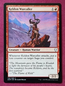 Magic The Gathering DOMINARIA KELDON WARCALLER red card MTG - Picture 1 of 2