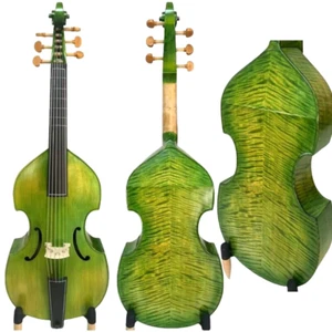 Profi Gamba, schöner grüner Flammenrücken 6 Saiten 27" Viola da Gamba - Bild 1 von 14
