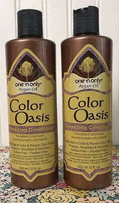 LOT OF 2 ONE 'N ONLY ARGAN OIL COLOR OASIS VOLUMIZING CONDITIONER 12 OZ EA - Image 1 of 2
