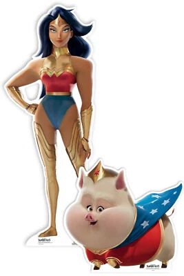 Wonder Woman and PB DC League of Super-Pets Cardboard Cutouts Twin Pack Foto 1 de 2