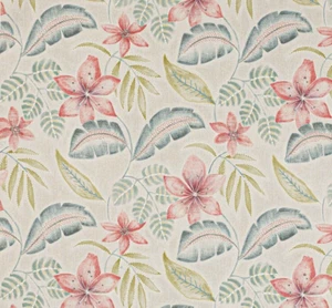 JANE CHURCHILL CURTAIN FABRIC DESIGN Sunara 0.80 METRE PINK LINEN BLEND PARADISO - Picture 1 of 5