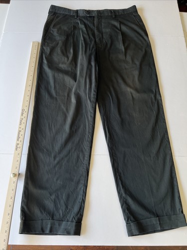Burberry Pantalone Golf Uomo 36x29 Nero Pantaloni Pieghettati Italia Sbiadito (LEGGI)