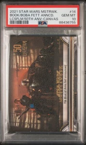 2021 Star Wars Masterwork Book of Boba Fett Announced 50th Canvas /25 PSA 10 - Picture 1 of 2