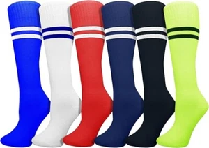 Kids Soccer Socks, 6 Pairs for Boys Girls, Youth Knee High Athletic Sports Fo... - Picture 1 of 5