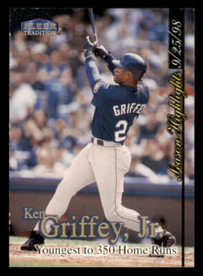 1998 Fleer Tradition Update #U7 Ken Griffey Jr. HL (ref 234116) - Image 1 of 2