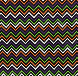 By 1/2 Yard Zig Zag Stripe Purple Orange Green White Timeless Treasures Fabric - Picture 1 of 3