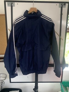 Vintage ADIDAS Jacket Track Suit Blue Full zip SM Running Windbreaker RN88387 - Picture 1 of 10