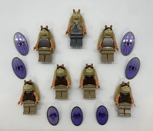 LEGO Star Wars 7929 Gungan Soldier Jar Jar Binks Shield Mini figure Lot of 7 - Picture 1 of 1