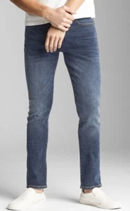 NWT Gap $89 Skinny Jeans With GapFlex Stretch, Worn Dark Tint, 38x36 - Picture 1 of 4