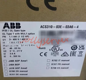 ONE Neu ABB Wechselrichter ACS310-03E-03A6-4 AC380V~ 480V 1.1KW - Picture 1 of 1
