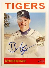 2023 Topps Archives BRANDON INGE 1964 Fan Favorites On Card Auto TIGERS #64FF-BI