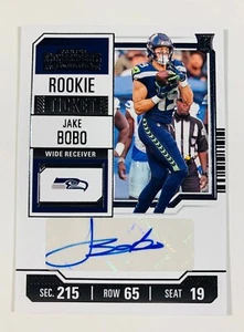 2023 Panini Contenders Jake Bobo Rookie Ticket Auto RC #193 Seattle Seahawks - Picture 1 of 2