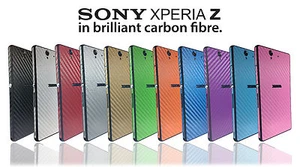 Textured Carbon Fibre Skin For SONY XPERIA Z Wrap Cover Sticker Protector Case - Picture 1 of 12