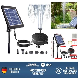 Solar Springbrunnen Außen Teichpumpe Wasserfontäne Garten Vogelbad 180L/H - Bild 1 von 10