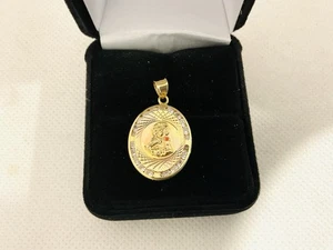 Colgante de oro 14k circonita cúbica de Santa Bárbara tamaño pequeño  - Imagen 1 de 5
