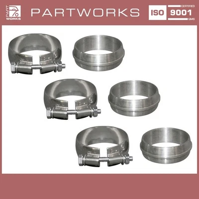 3x Abrazaderas de escape para PORSCHE 964 Carrera + anillo obturador Foto 1 de 4
