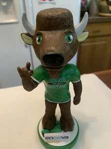 Mascota de rebaño trueno de la Universidad Marshall Marco Bobblehead Encova Insurance GC - Imagen 1 de 8