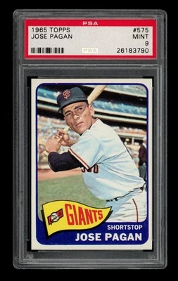 1965 Topps Set-Break #575 Jose Pagan PSA 9 MINT - Image 1 of 3
