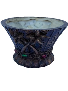4" Rare Vintage Home Decor On Table Gems Buddhism Bowl Browns Palm - Picture 1 of 8