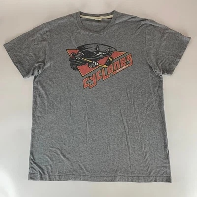Camisa Cincinnati Cyclones ECHL Gris Homenaje Manga Corta Cuello Redondo Para Hombres XL Foto 1 de 4