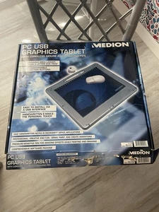 PC USB TABLET GRAFICZNY MEDION MARKA Z BEZPRZEWODOWĄ MYSZKĄ I DŁUGOPISEM OPEN BOX - Zdjęcie 1 z 8