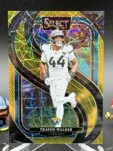 Panini Select 2024 - Travon Walker Premier Level Gold Laser Prizm #d/10 - Imagen 1 de 2