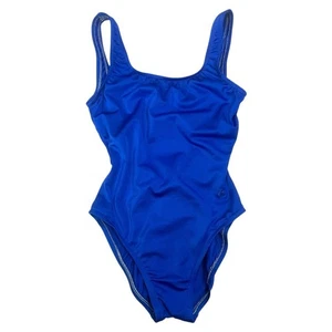 Vintage 90’s Gloria Vanderbilt Swimwear One Piece Electric Blue Size Small - Picture 1 of 7
