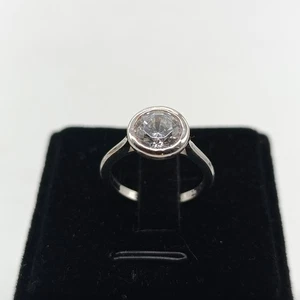 Ring aus 925er Silber & Kristall , signiert - 3,3 Gramm - - Picture 1 of 16