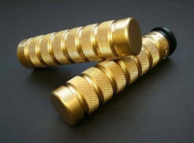 Accutronix Custom Grips - Knurled/Notched Motorcycle Street Bike GR101-KN5 - Image 1 of 4