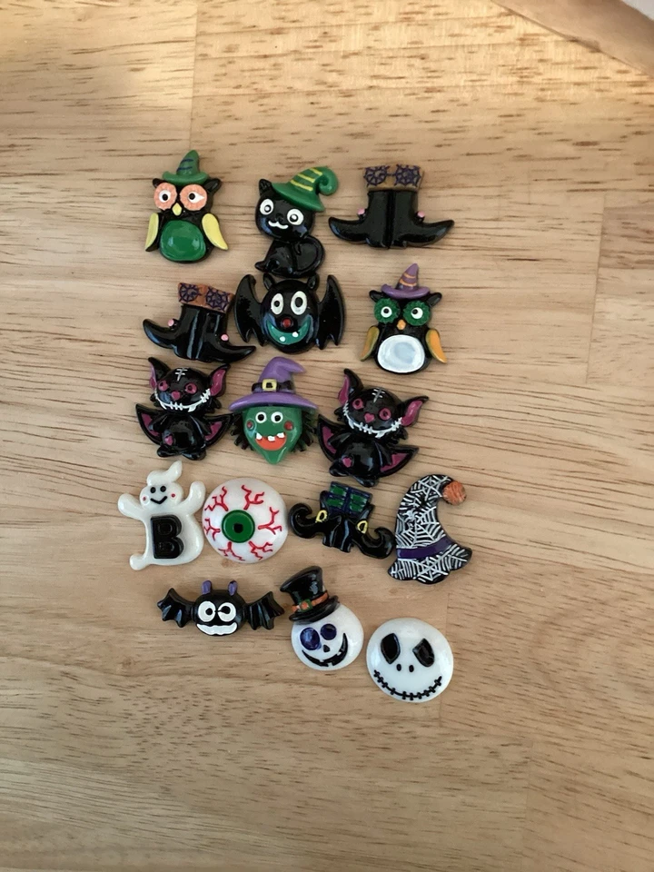 Cabachones Halloween Nuevos 16 Piezas Espalda Plana Foto 1 de 1