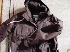 NWT Columbia Women's Powder Swirl Jacket BROWN WhiteL - Picture 1 of 11
