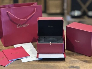 New Genuine Cartier Watch Box/Case Card/Tag/Bag W/ All Accessories Shown - Picture 1 of 3