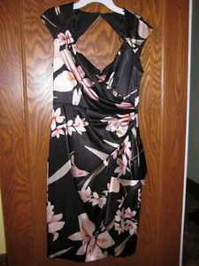 Maggy London Sleeveless Floral Party Dress Size 4 - Picture 1 of 6