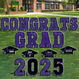 20 PCS 2025 Graduation Decorations, Waterproof Graduation Yard Signs, Large Cong - Picture 1 of 12