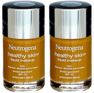 2 Neutrogena Healthy Skin Liquid Makeup CARAMEL # 105 - SPF 20 NIB - Picture 1 of 1