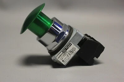 BOTÃO DE PRESSÃO E PUXAR SIEMENS 52PM9XZ CABEÇA DE COGUMELO VERDE NÃO ILUMINADO - Imagem 1 de 4