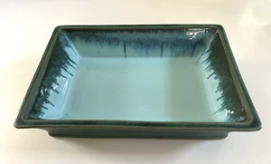 Mid Century Japanese Ikebana Studio Pottery Suiban signed Bonsai Blue Green - Picture 1 of 8