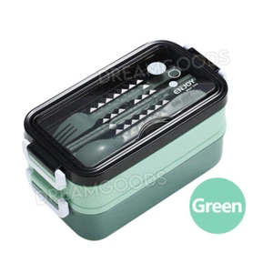 Bento Box Lunch Containers Food Microwave Stainless Portable Dinnerware OZ - Picture 1 of 12