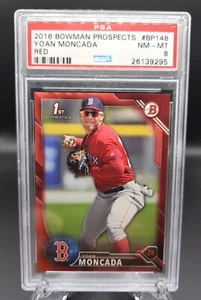 2016 Bowman Yoan Moncada 1st Prospect Red #/5 #BP148 PSA 8 Red Sox U853 - Picture 1 of 1