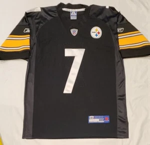 Reebok Authentic Ben Roethlisberger Pittsburgh Steelers Black Jersey Men's XL 50 - Picture 1 of 5